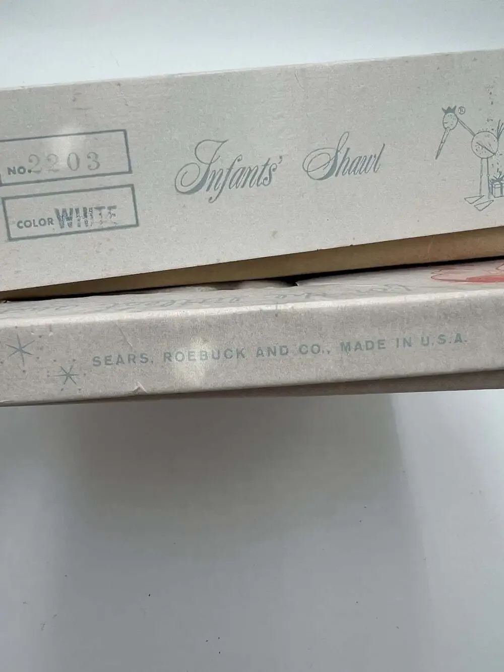Vintage Sears Honeysuckle Baby Layette Set + Infant Shawl Original Boxes